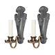 Pair Of Antique Two-tone Sconces, Signed S&a, Nsp1713