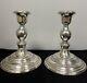 Pair Of Cartier Candle Holders Sterling Silver 2760 Weighted Signed