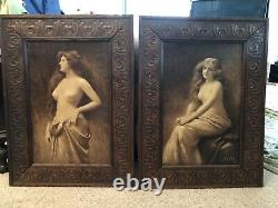 Pair of Circa 1901 Angelo Asti Photo Lithographic Prints in Original Frames