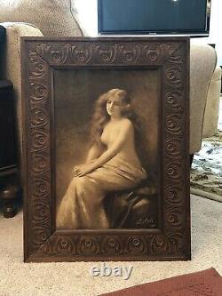 Pair of Circa 1901 Angelo Asti Photo Lithographic Prints in Original Frames