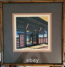 Pair of Clifton Karhu Woodblock Prints Signed & Numbered Framed Japan 1970s