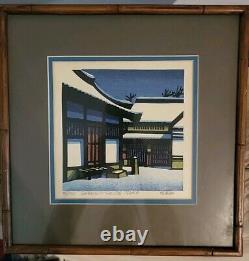 Pair of Clifton Karhu Woodblock Prints Signed & Numbered Framed Japan 1970s