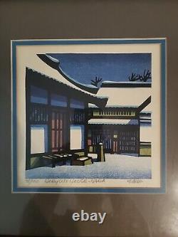 Pair of Clifton Karhu Woodblock Prints Signed & Numbered Framed Japan 1970s