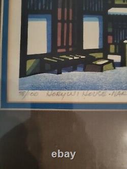 Pair of Clifton Karhu Woodblock Prints Signed & Numbered Framed Japan 1970s