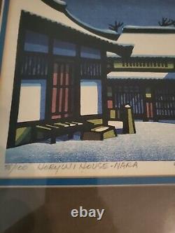 Pair of Clifton Karhu Woodblock Prints Signed & Numbered Framed Japan 1970s