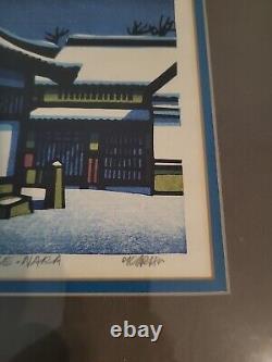 Pair of Clifton Karhu Woodblock Prints Signed & Numbered Framed Japan 1970s