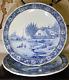 Pair Of Delft Blue Chargers Wall Plates Signed J Sonneville Boch Belgium 15.5