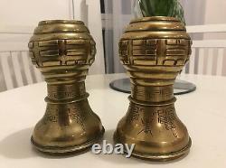 Pair of Genuine Antique Chinese Brass Vase from Circa 1800s