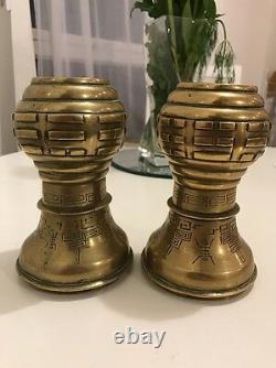 Pair of Genuine Antique Chinese Brass Vase from Circa 1800s