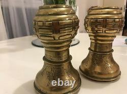 Pair of Genuine Antique Chinese Brass Vase from Circa 1800s