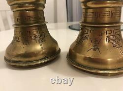 Pair of Genuine Antique Chinese Brass Vase from Circa 1800s