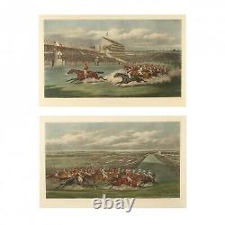 Pair of Henry Alken Antique Horse Racing Etchings at Raleigh Furniture Gallery