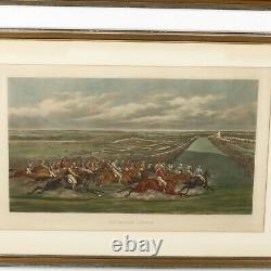 Pair of Henry Alken Antique Horse Racing Etchings at Raleigh Furniture Gallery