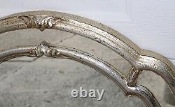 Pair of LaBarge Mirrors, Italian silver giltwood frames, 44, signed, Regency