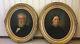 Pair Of Large Signed Antique 19thc Oil Formal Portraits Paintings Of Man & Woman
