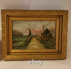 Pair of Lovely Antique Landscapes, Dated 1911 by Artist PRISEILLE