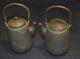 Pair Of Oriental Small Teapots, Antique Pewter, Signed, 6-1/4 Tall, Interesting