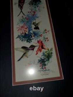 Pair of PM FITZPATRICK Limited Edition Exotic Birds Prints Antique Frames SIGNED