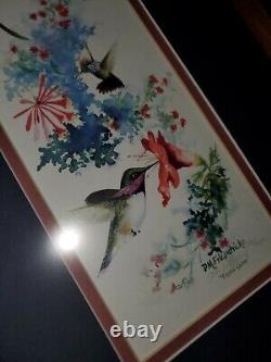 Pair of PM FITZPATRICK Limited Edition Exotic Birds Prints Antique Frames SIGNED