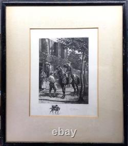 Pair of Rare ANTIQUE ETCHINGS (1915/1918) Signed L. RUET REMARQUED Ltd Edition