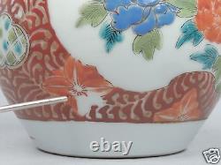 Pair of Signed Antique Japanese Arita Porcelain Vases Imari 2 PC