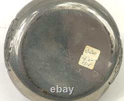Pair of Signed Etain Garanti Pur Pewter Antique Art Nouveau Floral Vases