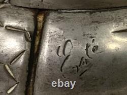 Pair of Signed Etain Garanti Pur Pewter Antique Art Nouveau Floral Vases