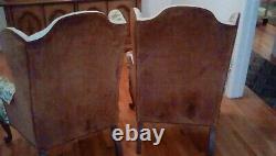 Pair of Signed Mary Webb Woodmark Queen Anne Wingback Chairs