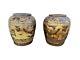 Pair Of Signed Monumental Chinese Antique Montaban Jars