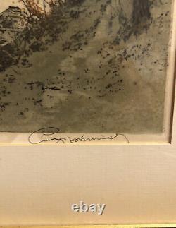 Pair of Signed Original 1935 L. Kasimir Etchings-Persenbeug Cstl & Schoenbuehel