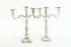 Pair Of Silverplate Triple Antique Candelabra, Signed Barbour #38289
