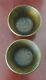 Pair Of Stunning Signed Vintage Eastern Bronze Rice Bowls