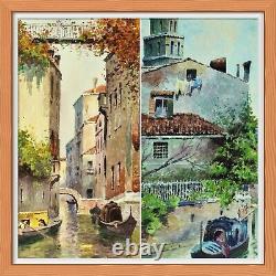 Pair of Venetian Watercolors with Gondolas, signed 13 ½ x 10, (BI#MK/200412)