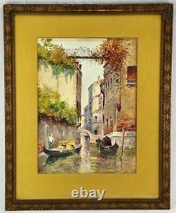 Pair of Venetian Watercolors with Gondolas, signed 13 ½ x 10, (BI#MK/200412)