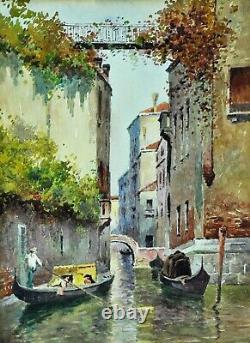 Pair of Venetian Watercolors with Gondolas, signed 13 ½ x 10, (BI#MK/200412)