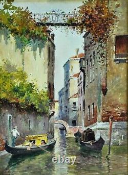 Pair of Venetian Watercolors with Gondolas, signed 13 ½ x 10, (BI#MK/200412)