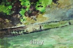 Pair of Venetian Watercolors with Gondolas, signed 13 ½ x 10, (BI#MK/200412)