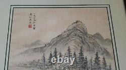 Pair of Vintage 1979 Chinese Watercolor Paintings on paper, signed by Shen Weng