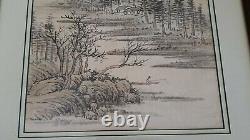 Pair of Vintage 1979 Chinese Watercolor Paintings on paper, signed by Shen Weng