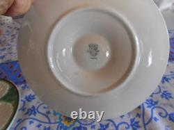 Pair of Vintage French majolica OYSTER PLATE Longchamp signed both