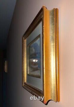 Pair of Vintage Gold Framed Italian / Italy Marina Paintings -Signed R DiFiore