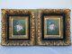 Pair Of Vintage Signed 8x10 Homer Oil Paintings Of Still-life Flowers Bouquets