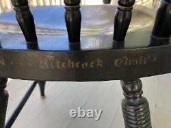 Pair of Vintage, Signed, Stenciled, Ethan Allen/Hitchcock thumb-backed chairs