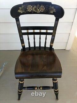 Pair of Vintage, Signed, Stenciled, Ethan Allen/Hitchcock thumb-backed chairs