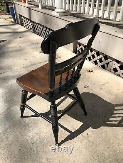 Pair of Vintage, Signed, Stenciled, Ethan Allen/Hitchcock thumb-backed chairs