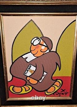 Pair of Vintage Xavier Cugat Oil Painting Monkey Business/Sister Schwartz NICE