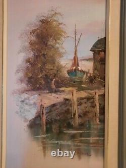 Pair of Vintage oil paintings Signed by British Listed artist Alan Simpson