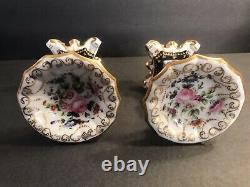 Pair of antique porcelain compote/Tazza/Chinese figural shafts/Old Paris C. 1880