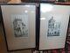 Pair Of Ebonised Framed Signed F Robson Antique Etchings Of Oxford