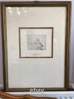 Pair of original antique etchings, 1842 Signed by Her Majesty Queen Victoria